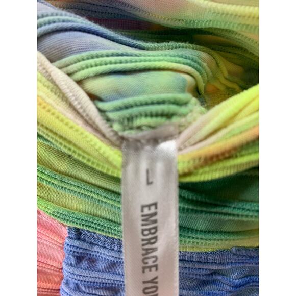 Embrace Yourself Tie Dye Scrunched Ruched Tik Tok Leggings Women's Size Large - Picture 5 of 5